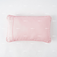 Coussin en coton rose OEKO-TEX pour broderie au point de croix, 9x15 pouces, auto-finissant avec insert en tissu interchangeable et fermeture éclair