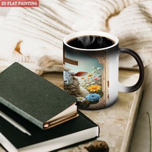 Hot Drink Fan Exclusive Design Mug Frosted Black 11oz <b>Ceramic</b> Heat Changing Magic <b>Cup</b> - Product Image 3
