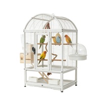 Cage à oiseaux multi-niveaux en métal, grille verticale empilable, cage à perroquets à 3 niveaux, anti-éclaboussures, portable, mobile, pour usage domestique