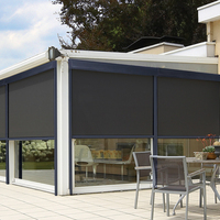 Stores verticaux extérieurs occultants, imperméables et ignifuges en métal pour pergola et balcon, avec fermeture éclair, vente en gros