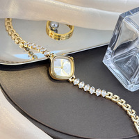 Nouvelle Montre Femme de Luxe à Quartz OEM 2026 avec Bracelet en Acier Inoxydable, Zircon et Strass, Montre-Bracelet Écologique JM014
