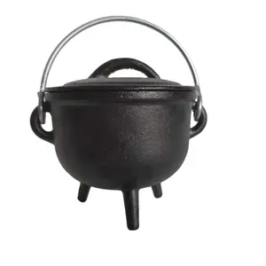 Nouveau Pot en fonte robuste Sant Paolo pour encens et bâtonnets de <span class=keywords><strong>Wicca</strong></span>, avec poignée et couvercle de 4,3 pouces - Product Image 1