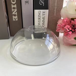 Pantalla de lámpara de cristal grande china tradicional, cubierta de boca soplada de media esfera transparente para iluminación, sombra de cristal de cuenco transparente económica - Product Image 2