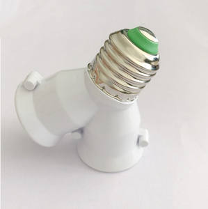 <span class=keywords><strong>2</strong></span> In 1 Doppel E27 Sockel Sockel Extender Schraube E27 LED Lampen fassung Konverter Lampen fassung E27 bis <span class=keywords><strong>2</strong></span> E27 Splitter Adapter Lampen fassung - Product Image 2