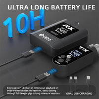 Système de microphone cravate sans fil Debra ST-Minix 2.4G, dynamique, à directivité cardioïde, avec batterie au lithium intégrée, portable