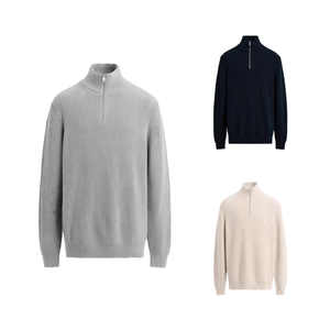 <span class=keywords><strong>PB</strong></span> & ZA pull pull hommes 2025 automne à manches longues banlieue tricoté haut transfrontalier couleur unie avant Logo 3332300 - Product Image 1