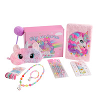NOUVEAU Coffret cadeau licorne pour enfants Coffret cadeau d'anniversaire pour filles Coffret de papeterie mignon Accessoires de bijoux pour enfants