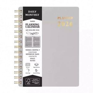 2026 A5 Spiral Calendar <b>Book</b> PP Customizable Plan Notebook This Year's Notebooks for School Office - Product Image 2