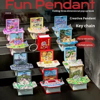 Porte-clés pendentif en plastique pliable 3D stéréo Mini Grande Muraille, tendance nationale créative et culturelle, best-seller 2025, fabriqué en Chine