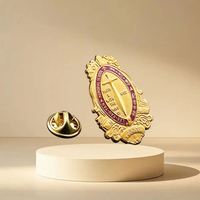 Insignias Metálicas 3D con Diseño de Dibujos Animados, Chapado en Oro, Forma Personalizada, Regalo Festivo