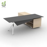 Bureau de direction moderne modulaire en bois durable IULTRA, MDF/MFC, chêne sculpté, design de table de bureau de direction de luxe