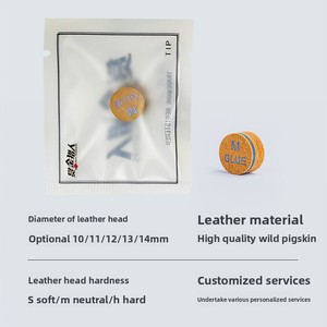 Puntas de Taco de Billar de Piel de Cerdo Laminada Multicolor - Opciones Suave/Medio/Duro Hechas en China - Product Image 4