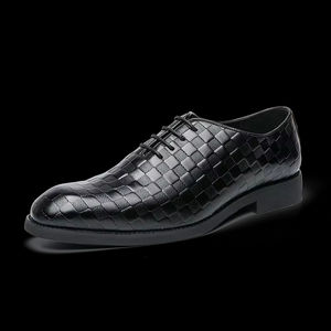 Chaussures habillées décontractées pour hommes de haute qualité, best-seller, en cuir véritable, oxfords, fermeture à lacets, antidérapantes, toujours tendance - Product Image 5