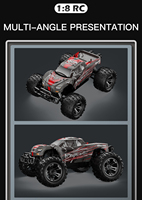 Voiture RC HOSHI 1/8 N518 100 km/h+ sans balais 4x4 tout-terrain 2.4G Expert 120A ESC RTR avec télécommande 4 canaux et chargeur, portée 200 m