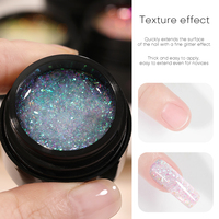 Kit de Construction d'Ongles en Gel UV Scintillant Écologique et Non Toxique pour Designer DIY avec Lampe LED/UV 50ml, Gel Dur OEM Sans Chaleur et Sans HEMA