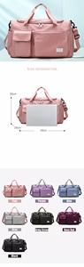2022 Custom Luxury <strong>Hot</strong> Sale <strong>Pink</strong> Waterproof Polyester Shoulder Gym Women Duffle Sport Travel <strong>Bag</strong> - Product Image 5