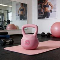 Kettlebell à fond souple compétitif pour femmes, utilisation à domicile, poignée en PVC silencieuse et antidérapante, équipement de fitness, logo personnalisable, vente en gros