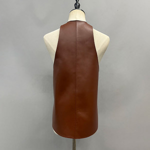 Jancoco New Design Genuine Sheepskin Leather Vest Custom U-neck Breathable Leather <strong>Waistcoat</strong> <strong>for</strong> <strong>Women</strong> - Product Image 3