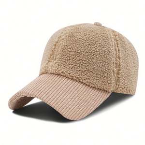 Nouvelle Casquette de Baseball Simple en Corduroy Doux pour Femme, Version Coréenne 2024, Chapeau d'Hiver Décontracté et Chaud - Product Image 1