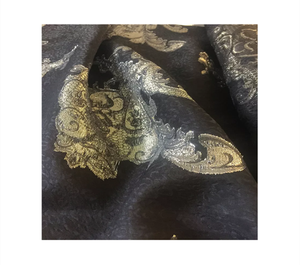 100% tela de brocado de seda Naylon Jacquard mezclado con tela de seda mezclada elegante Lurex - Product Image 1