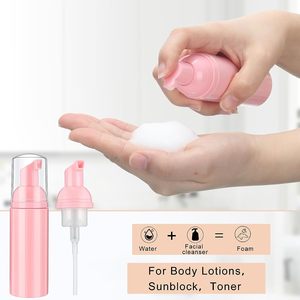 Mini Botellas <span class=keywords><strong>de</strong></span> Jabón Líquido Espumoso para Desinfectante <span class=keywords><strong>de</strong></span> Manos Recargable, Limpiador <span class=keywords><strong>de</strong></span> Pestañas, Champú, Rosa <span class=keywords><strong>Castilla</strong></span> (60 ml) - Product Image 3