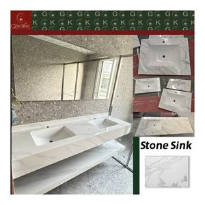 <span class=keywords><strong>อ่าง</strong></span>ล้างหน้าหินอ่อนสีเขียว GOLDKING Premium Verde Alpi ดีไซน์ฐานลายร่อง สำหรับโรงแรม อพาร์ทเมนต์ และวิลล่า - Product Image 6