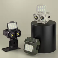 Faro LED para acampar al aire libre, Sensor infrarrojo, luz multifuncional para bicicleta, USB, conveniente Clip para sombrero para actividades al aire libre