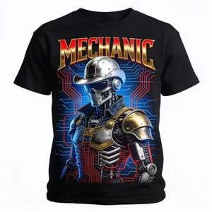 <span class=keywords><strong>T</strong></span>-shirt décontracté unisexe en coton confortable à manches courtes, coupe ample, tendance, imprimé flamme de cowboy crâne de bandit noir - Product Image 1