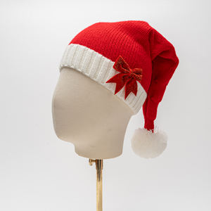 <span class=keywords><strong>Bonnet</strong></span> en laine style elfe amusant, rayé rouge et <span class=keywords><strong>blanc</strong></span> avec <span class=keywords><strong>pompon</strong></span>, chapeau d'hiver festif pour hommes et femmes, fêtes de fin d'année, usage quotidien décontracté - Product Image 3