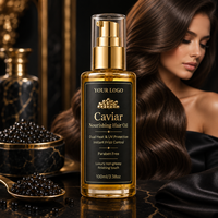Sérum capillaire de luxe au caviar pour brillance et protection thermique - Huile réparatrice capillaire non grasse anti-frisottis, fabricant OEM en marque blanche