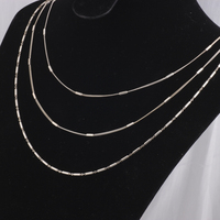 Composants de résultats de bijoux à la mode câble en argent Sterling 925/chaîne gourmette avec barre de Tube pour collier à faire soi-même Bracelet fabrication de bijoux