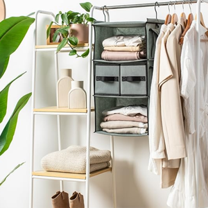 Home Folding Non-woven Fabric Single Tier Standing Storage Bags 2 <b>Drawers</b> 3 Pockets Clothing Organizer - Product Image 5