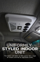 Aire Acondicionado de Techo con Inversor de CC de 12V/24V, Enfriador de Estacionamiento Todo en Uno Holicen HLS-25 2000-2400W para RV, Caravana, Autocaravana