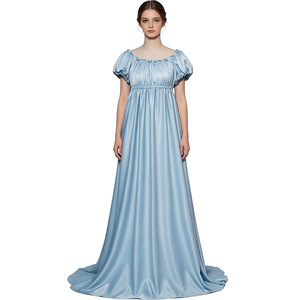 Bridgeton Women's Medieval Retro Ball Gown Solid Color Polyester Long Dress for Cosplay Stage Performance in Stock - Product Image 2