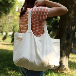 Bolsa de Lona Blanca Grande con Asas de Cuerda, 100% Algodón, Precio de Fábrica, Impresión Personalizada, Promocional, al por Mayor - Product Image 6