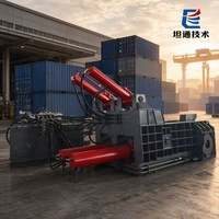 Presse à balles hydraulique Y81-500 haute performance pour ferraille d'aluminium, compacteur horizontal économe en énergie pour la récupération des déchets en balleterie