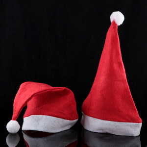 Offre Spéciale bas quantité minimale de commande <span class=keywords><strong>pas</strong></span> <span class=keywords><strong>cher</strong></span> enfant adulte doux en peluche épais rouge et blanc père noël casquettes chapeau de noël du père noël - Product Image 6