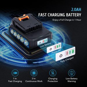 Sierra <span class=keywords><strong>Caladora</strong></span> Inalámbrica de 20V <span class=keywords><strong>con</strong></span> LED para <span class=keywords><strong>Cortar</strong></span> Madera, Metal, Tubos de <span class=keywords><strong>PVC</strong></span> y Herramienta de Corte Portátil para Mejoras del Hogar - Product Image 6