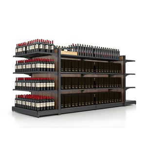 أرفف سلكية حديدية عالية السعة مزدوجة الجوانب للخدمة الشاقة لسوق النبيذ وسوبر ماركت بقالة - Product Image 5