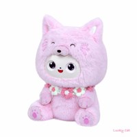 Poupée en peluche interactive personnalisée OEM AI pour enfants, jouet parlant éducatif, cadeau pour raconter des histoires, yeux dynamiques