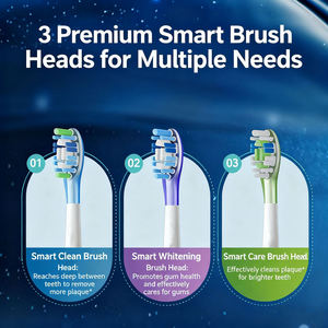 Têtes de brosse de rechange compatibles pour brosse à dents électrique <span class=keywords><strong>Phili</strong></span> HX67 HX99 C G Series, poils doux, nettoyage en profondeur, soins bucco-dentaires - Product Image 3