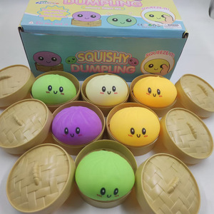 Wholesale Cute Stress Relief Squeeze Toy Steamed Bun Slow Rebound <b>Squishy</b> Toy Promotional Gift - Product Image 1