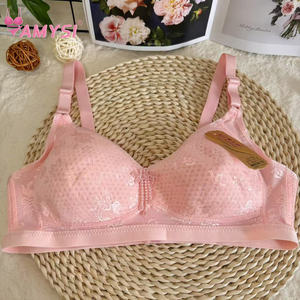 Sujetador de algodón fino transpirable de verano de alta calidad 665 # para mujeres <span class=keywords><strong>tetonas</strong></span> de gran tamaño sin cables correas ajustadas patrón sólido estilo Sexy - Product Image 4