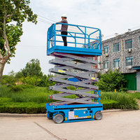 Mini-élévateur à ciseaux électrique automoteur sur chenilles 20ft 25ft 250KG pour bâtiments étroits