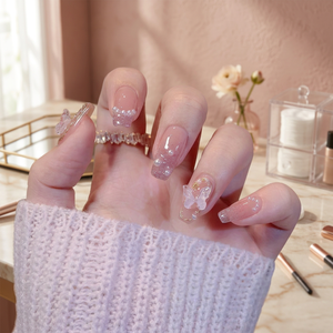 New 3D Jewelry Decoration Portable <b>Hand</b>-made Wearable Artificial Nails Long Personalized Fashion False Nails 24pcs - Product Image 2