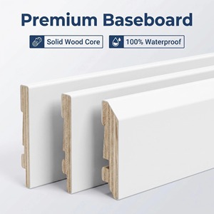 Plinthe <span class=keywords><strong>en</strong></span> <span class=keywords><strong>bois</strong></span> massif multicouche <span class=keywords><strong>en</strong></span> gros - Plinthe imperméable recouverte de PVC pour la décoration intérieure de luxe - Product Image 1