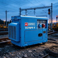 Générateur diesel silencieux 7 kW 230 V Yuchai YC7GFS-3 à châssis ouvert, type insonorisé et résistant aux intempéries pour toutes les saisons