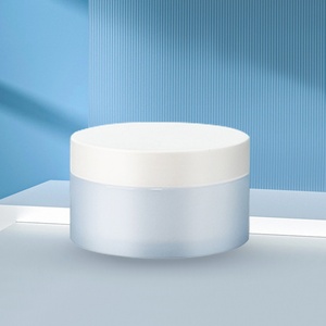 Wide Mouth 100g 150g Matte Lip Balm Scrub Container <b>Empty</b> PP Blue Plastic <b>Jar</b> Matte Cosmetic Eye Face Cream <b>Jar</b> with Lid - Product Image 3