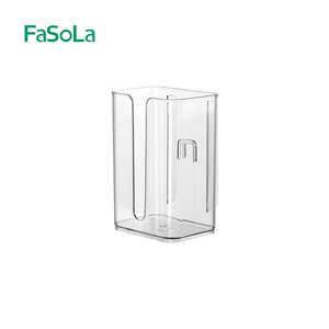 FaSoLa Transparent Tissue Box Rectangular Wall Mounted No Drilling Required Bathroom Kitchen Paper Holder - Product Image 1