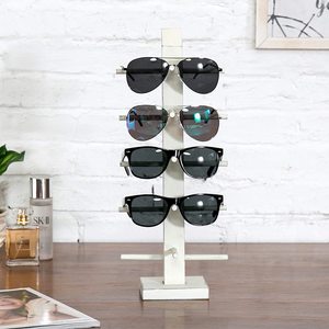 Wooden Eyeglasses Storage <b>Rack</b> 4 Slots Distressed Finish Display Stand For Sunglasses And <b>Glasses</b> - Product Image 4